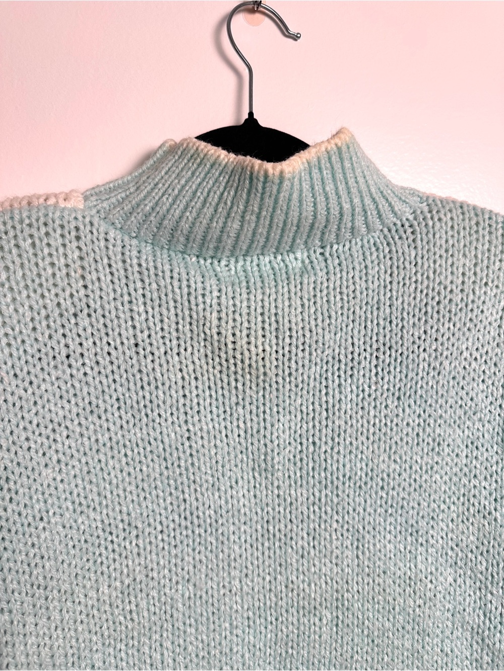 Vintage Hand Knit Jamie Scott pastel blue sweater - Picture 3 of 6